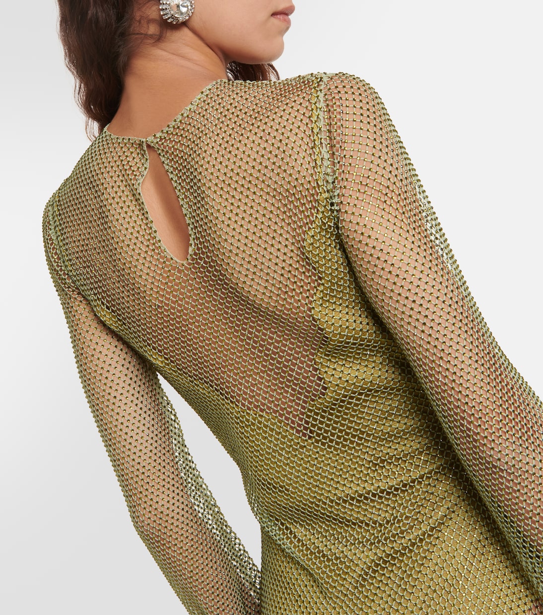 Robe longue Gloria à cristaux | Galvan