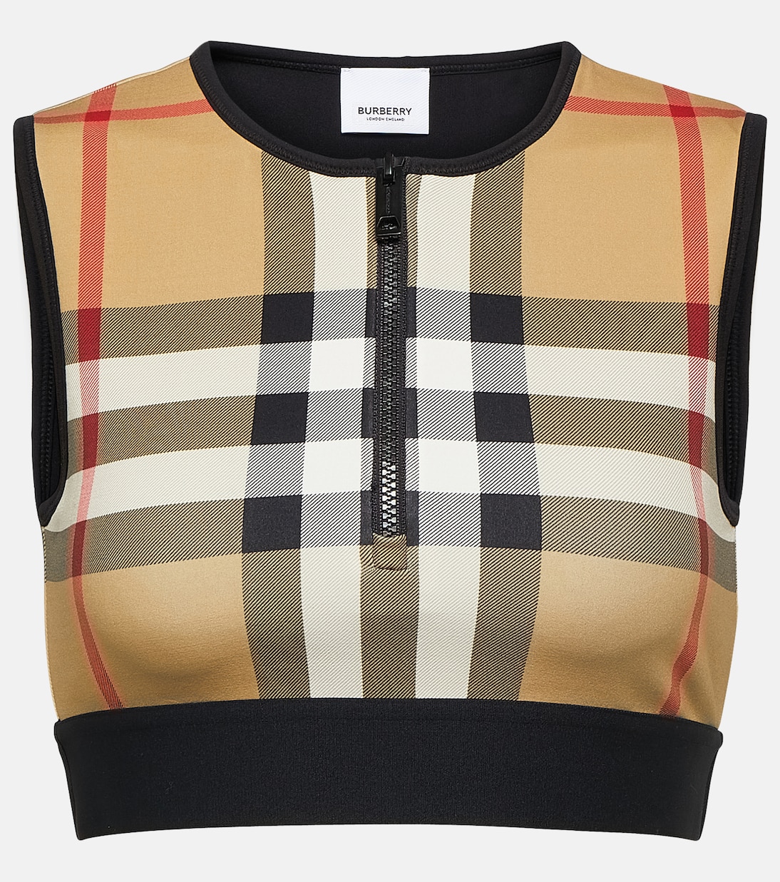 Cropped-Top Burberry Check aus Jersey | Burberry