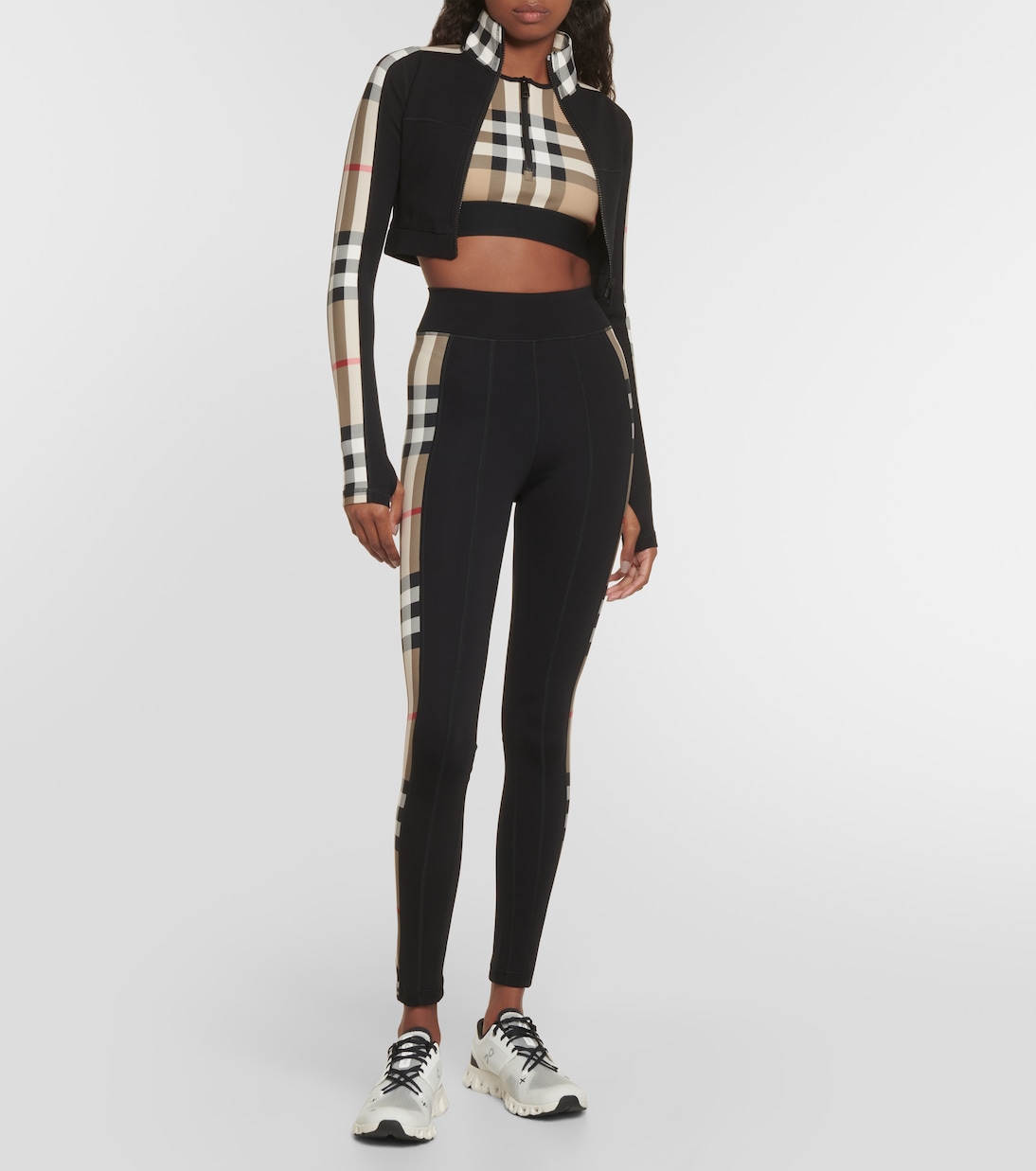Cropped-Top Burberry Check aus Jersey | Burberry