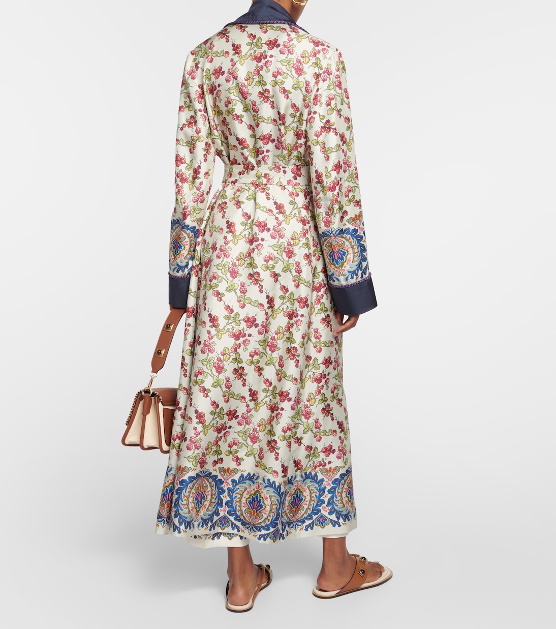 Belted printed silk coat | Etro