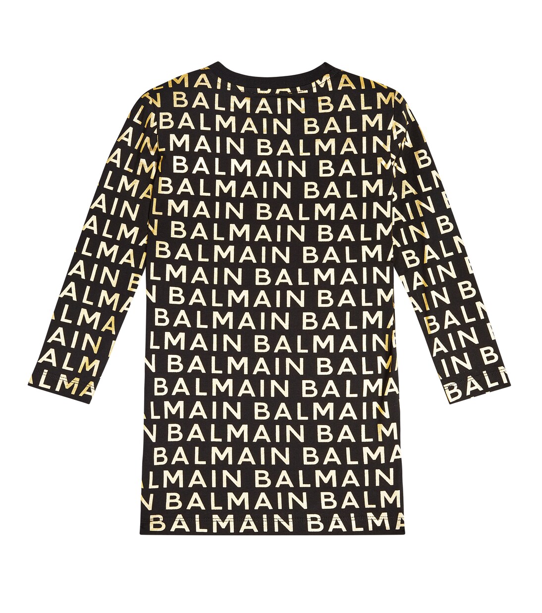 Robe imprimée en coton à logo | Balmain Kids