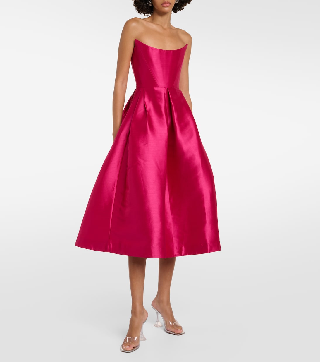 Robe midi sans bretelles | Alex Perry