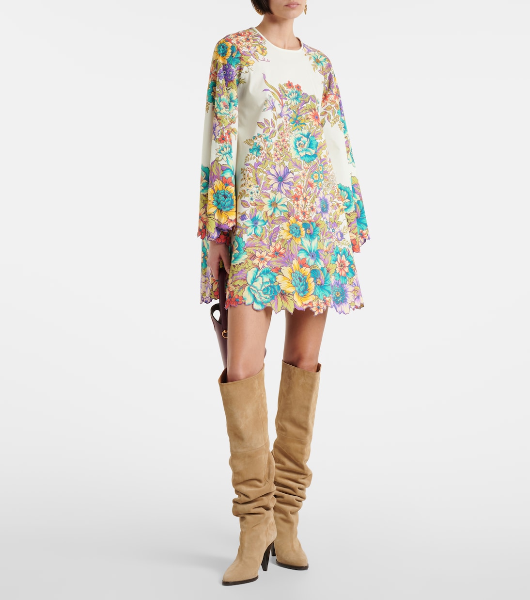 Floral cotton poplin minidress | Etro