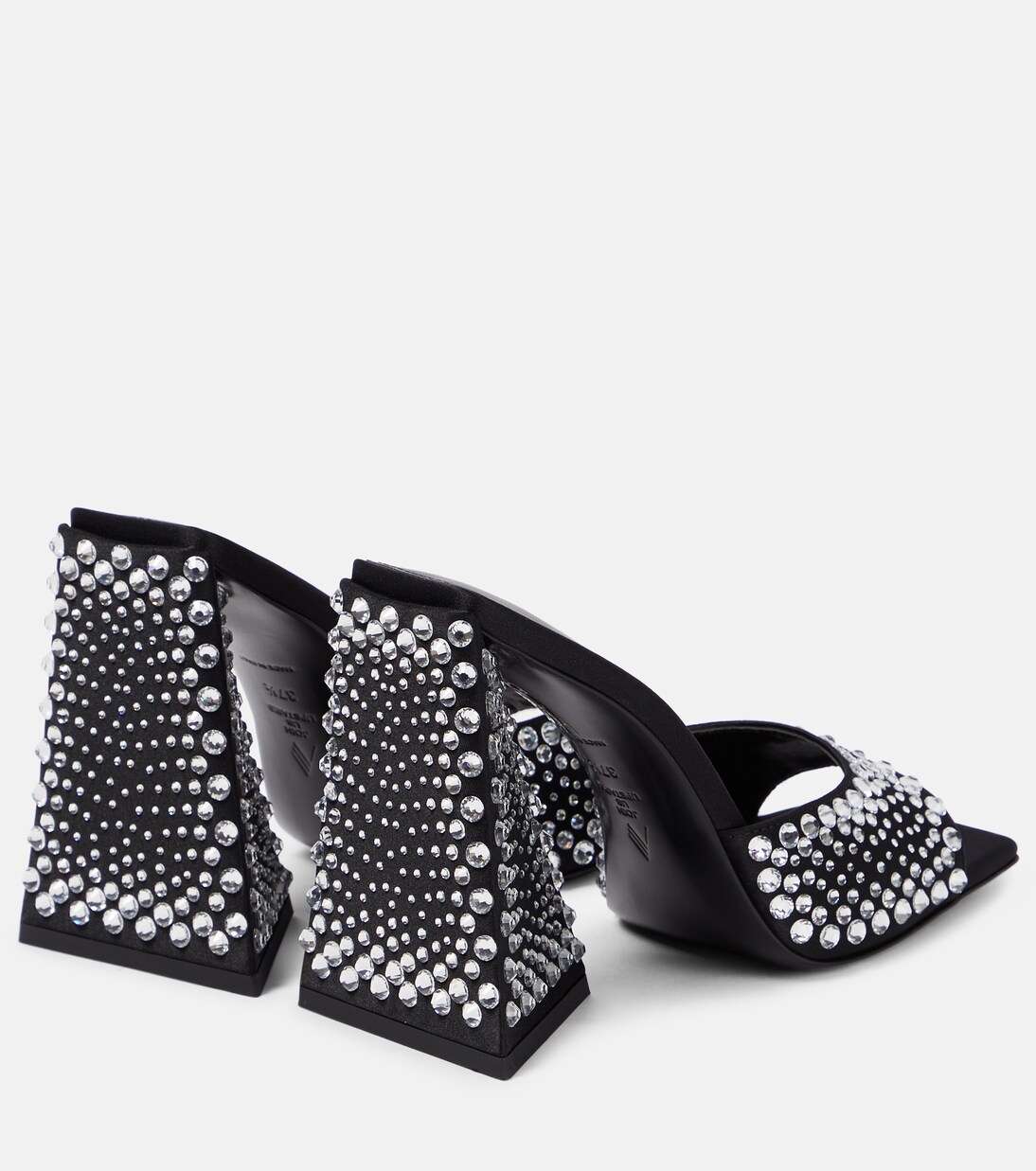 Verzierte Pantoletten Devon aus Satin | The Attico