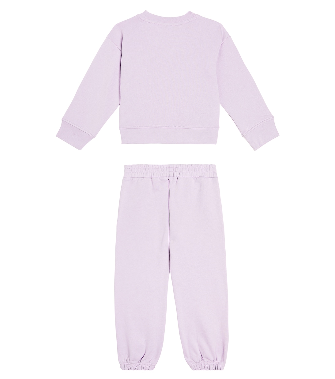 طقم سويت شيرت وشورت من قطن فليس بطبعات | Stella McCartney Kids