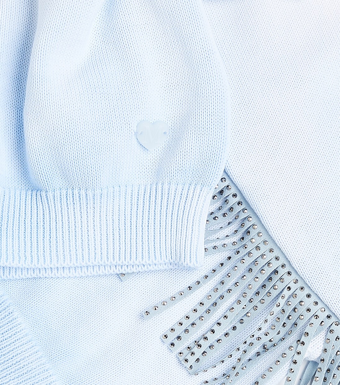 Fringed ombré cotton cardigan | Monnalisa