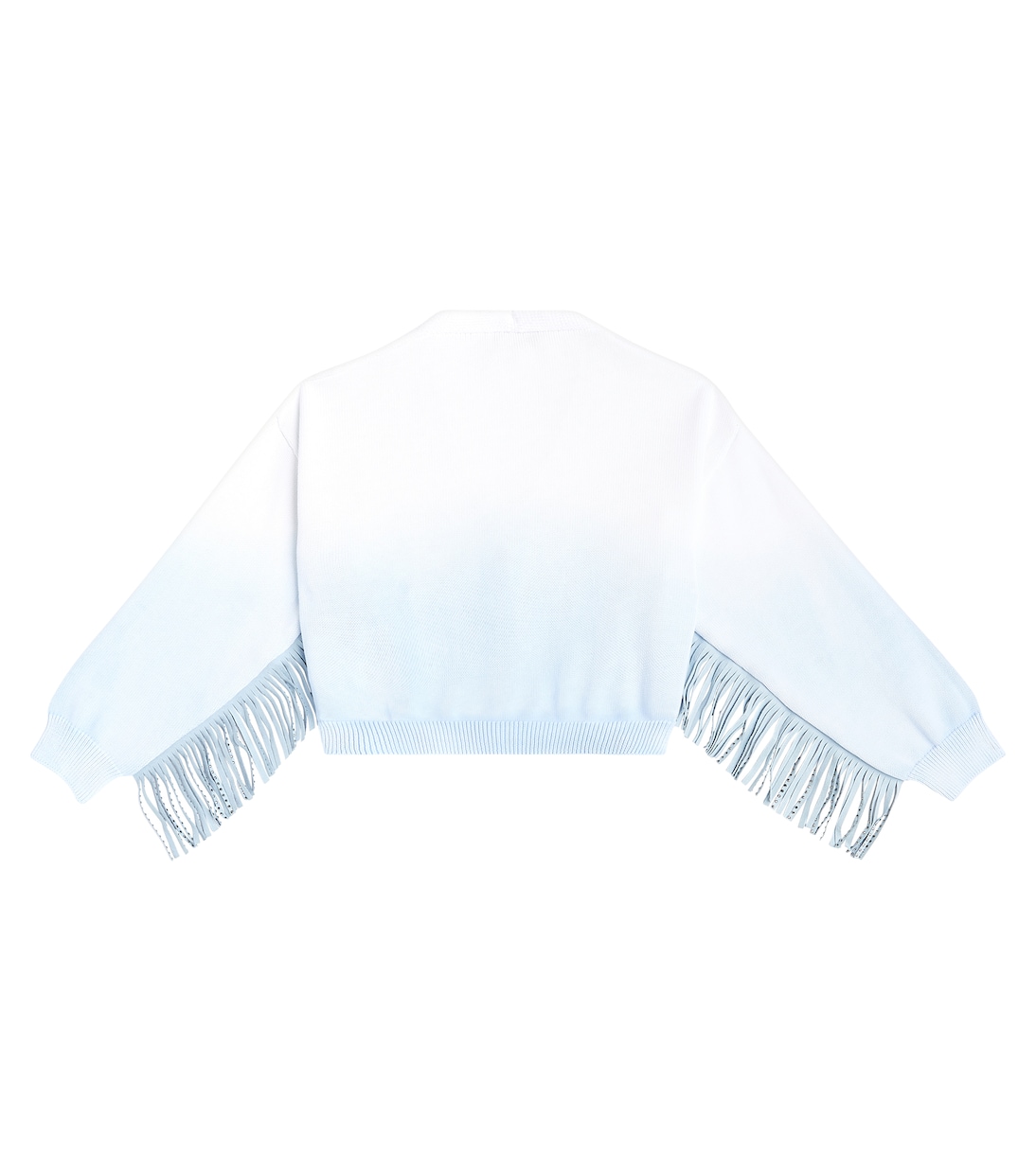 Fringed ombré cotton cardigan | Monnalisa