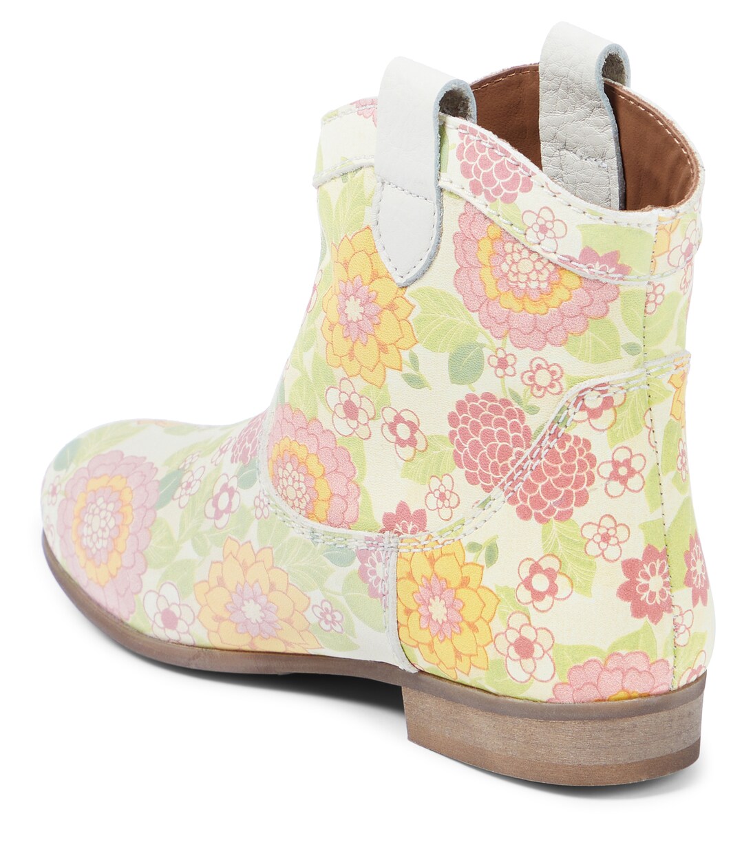 Floral leather ankle boots | PèPè