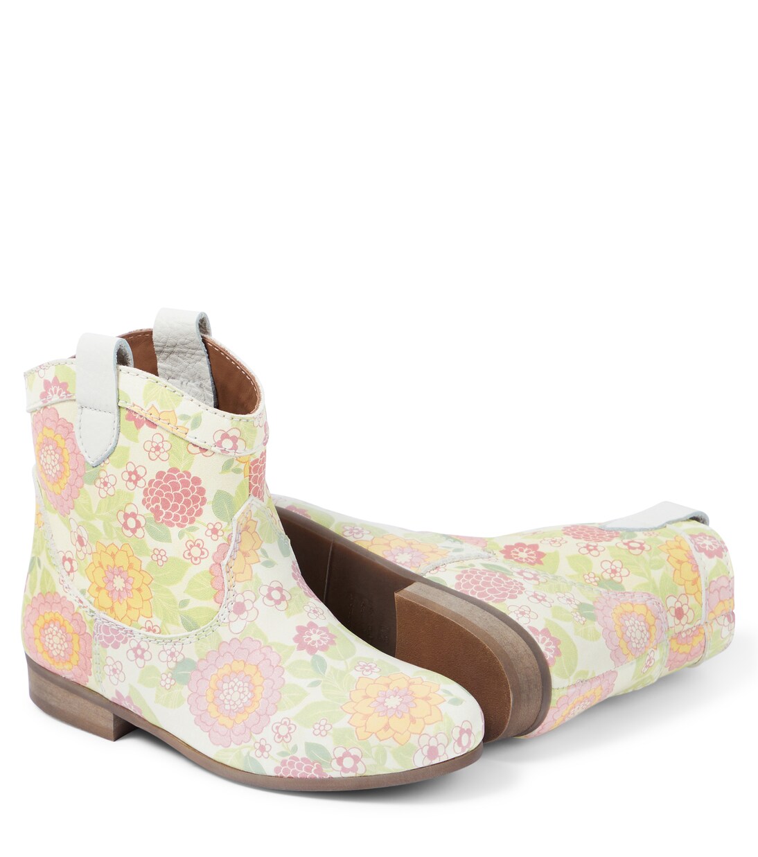 Floral leather ankle boots | PèPè