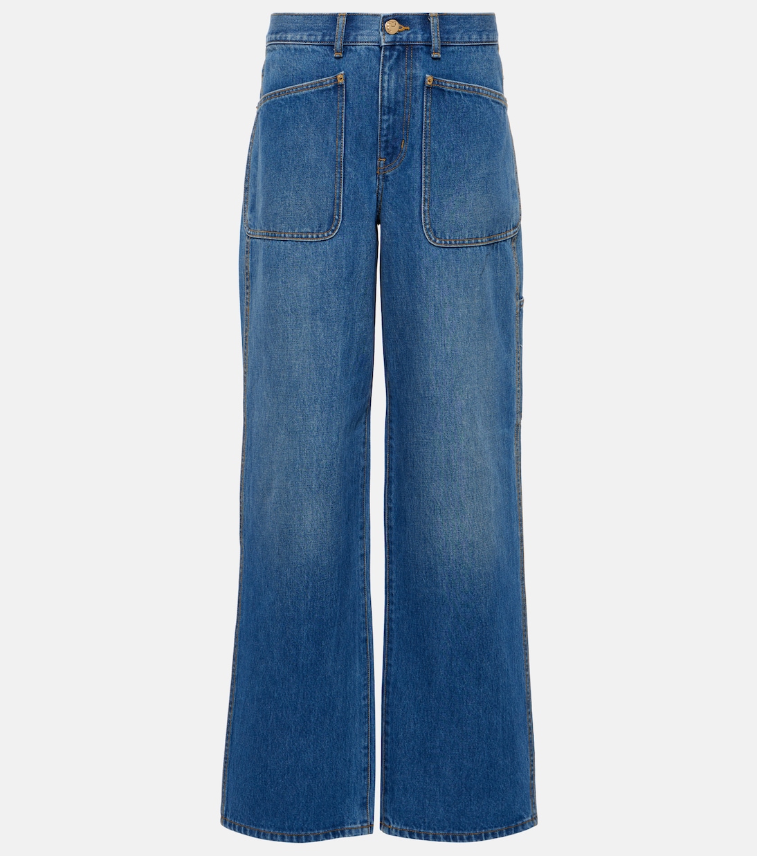 High-rise cargo jeans | Tory Burch