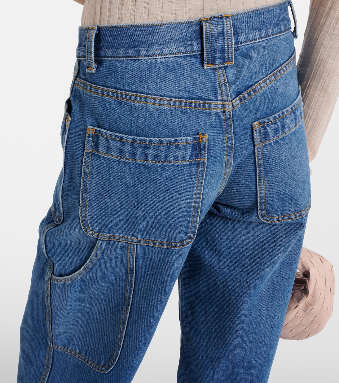 High-rise cargo jeans | Tory Burch
