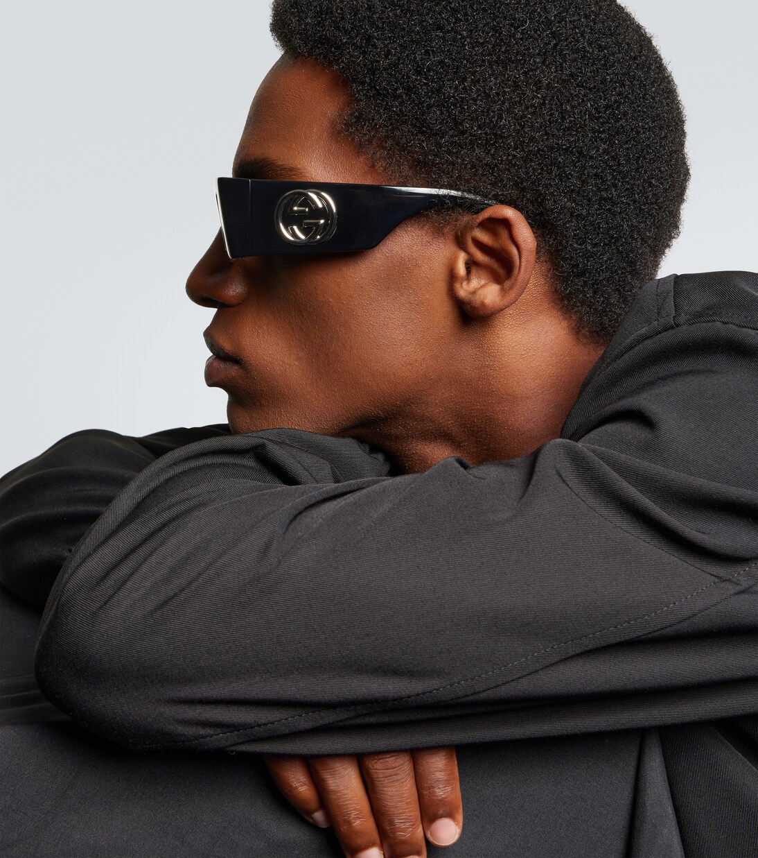 Eckige Sonnenbrille Fashion Show | Gucci