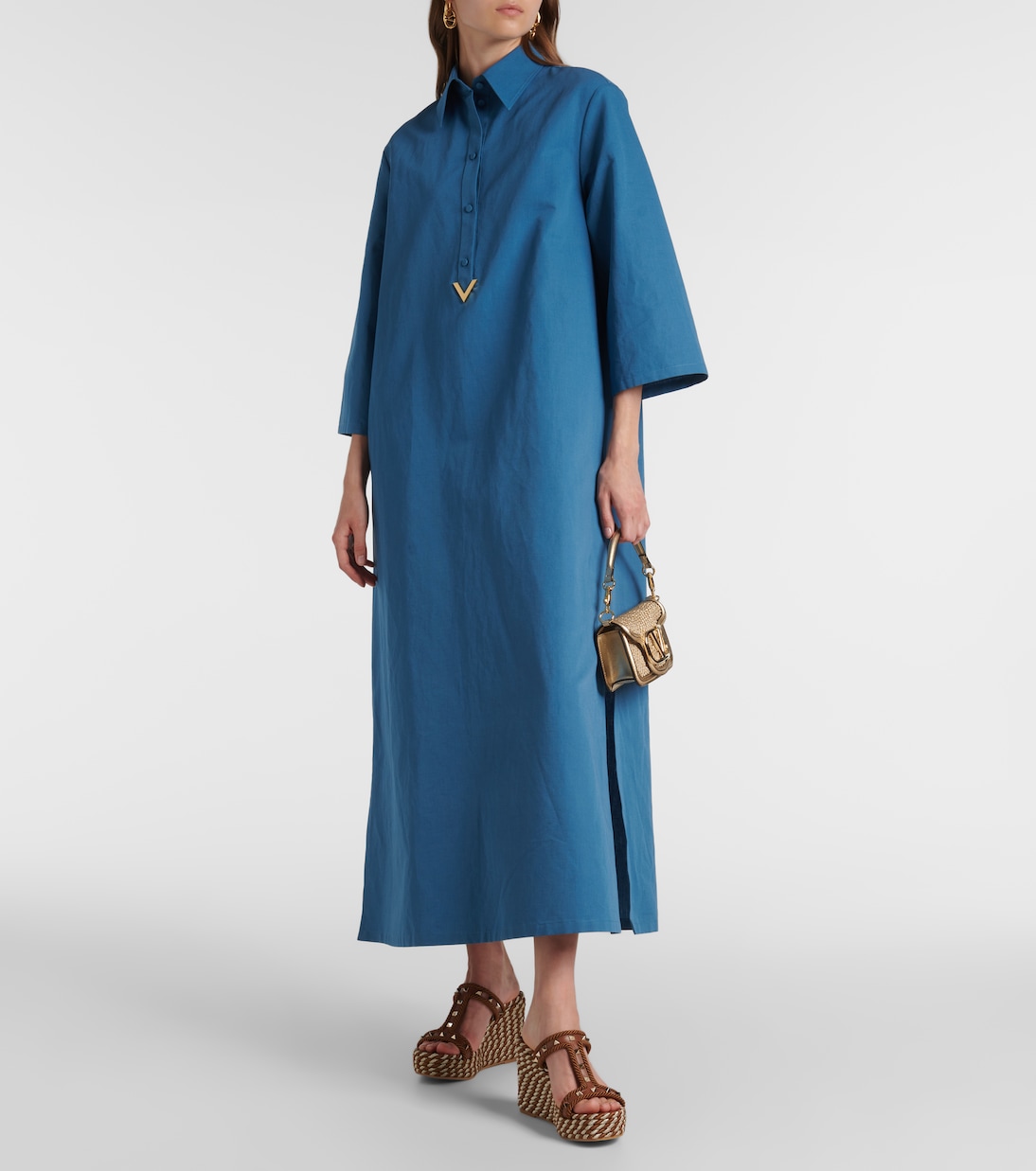 Rockstud leather wedge espadrilles | Valentino Garavani