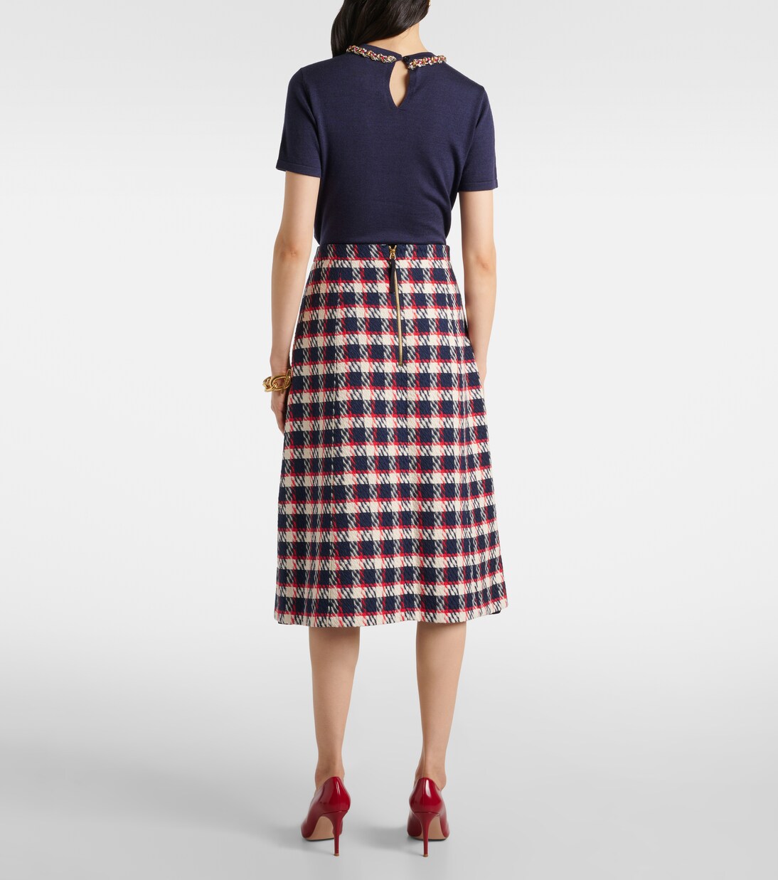 Falda midi de tweed | Carolina Herrera