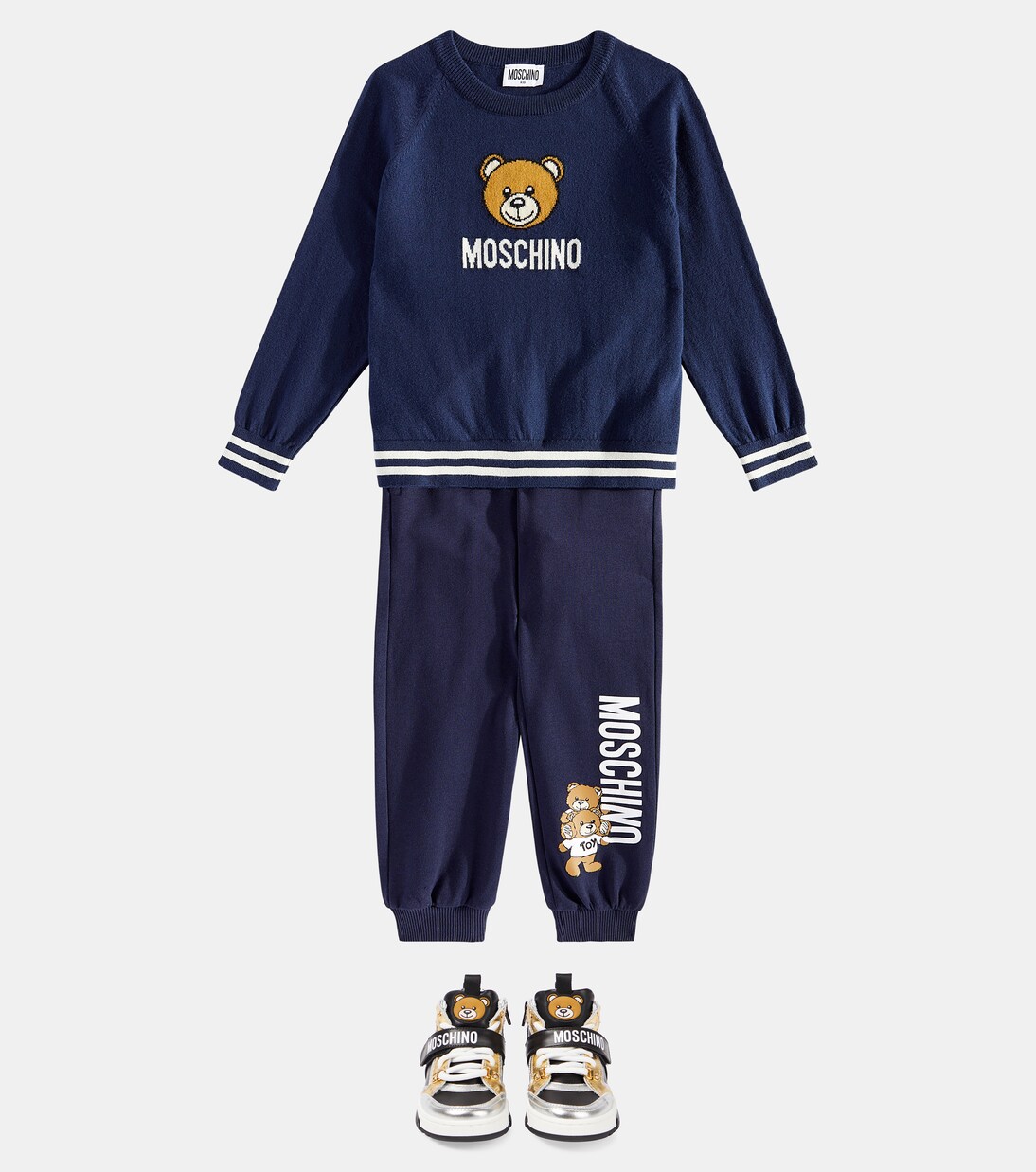 Jersey Teddy Bear de algodón y lana | Moschino Kids