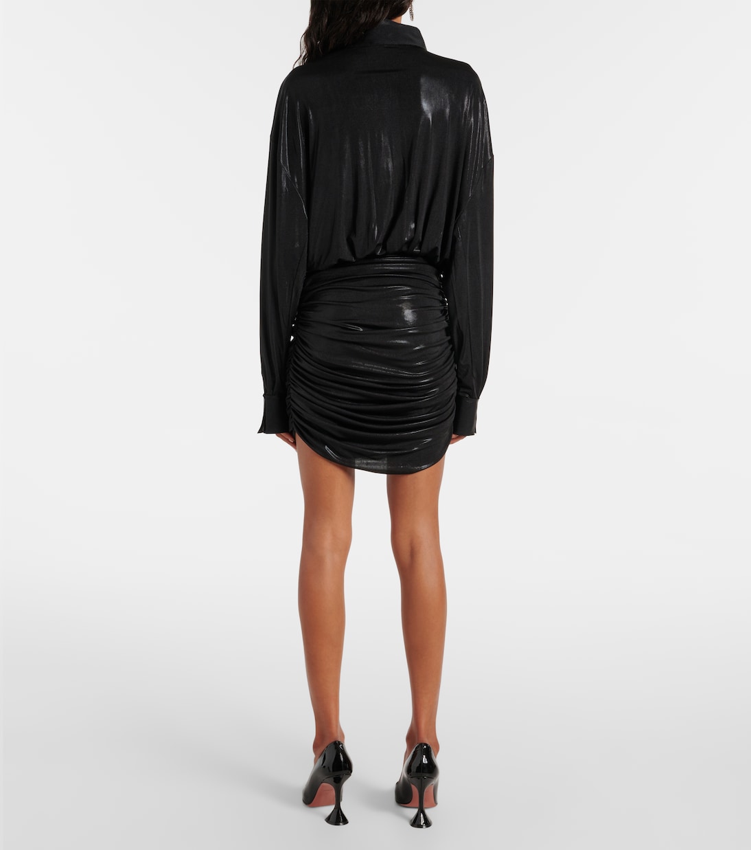 Robe Boyfriend en lamé | Norma Kamali