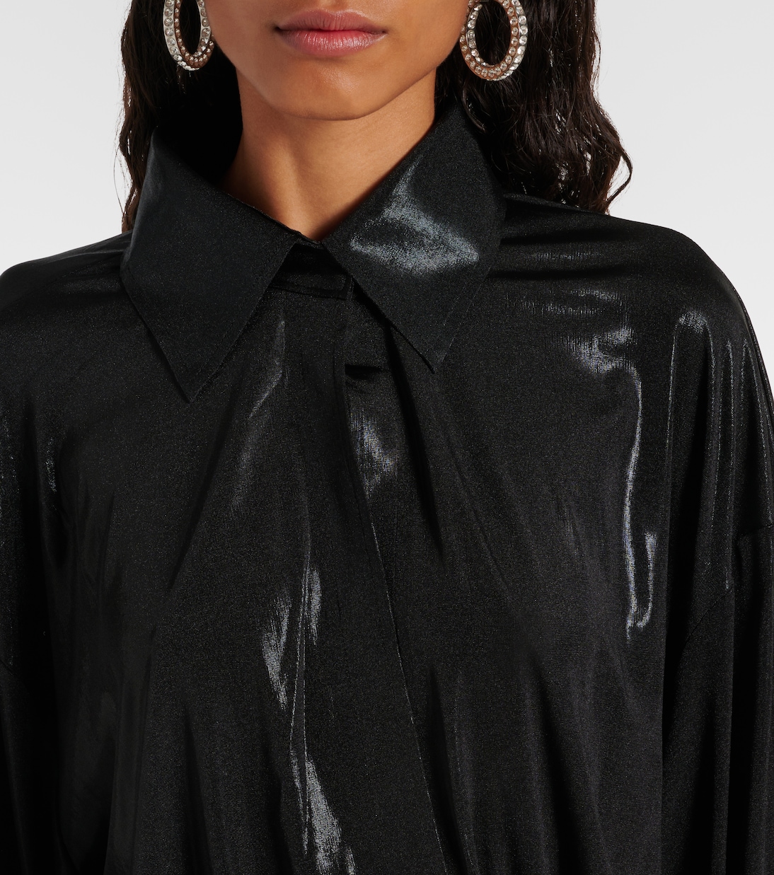 Robe Boyfriend en lamé | Norma Kamali