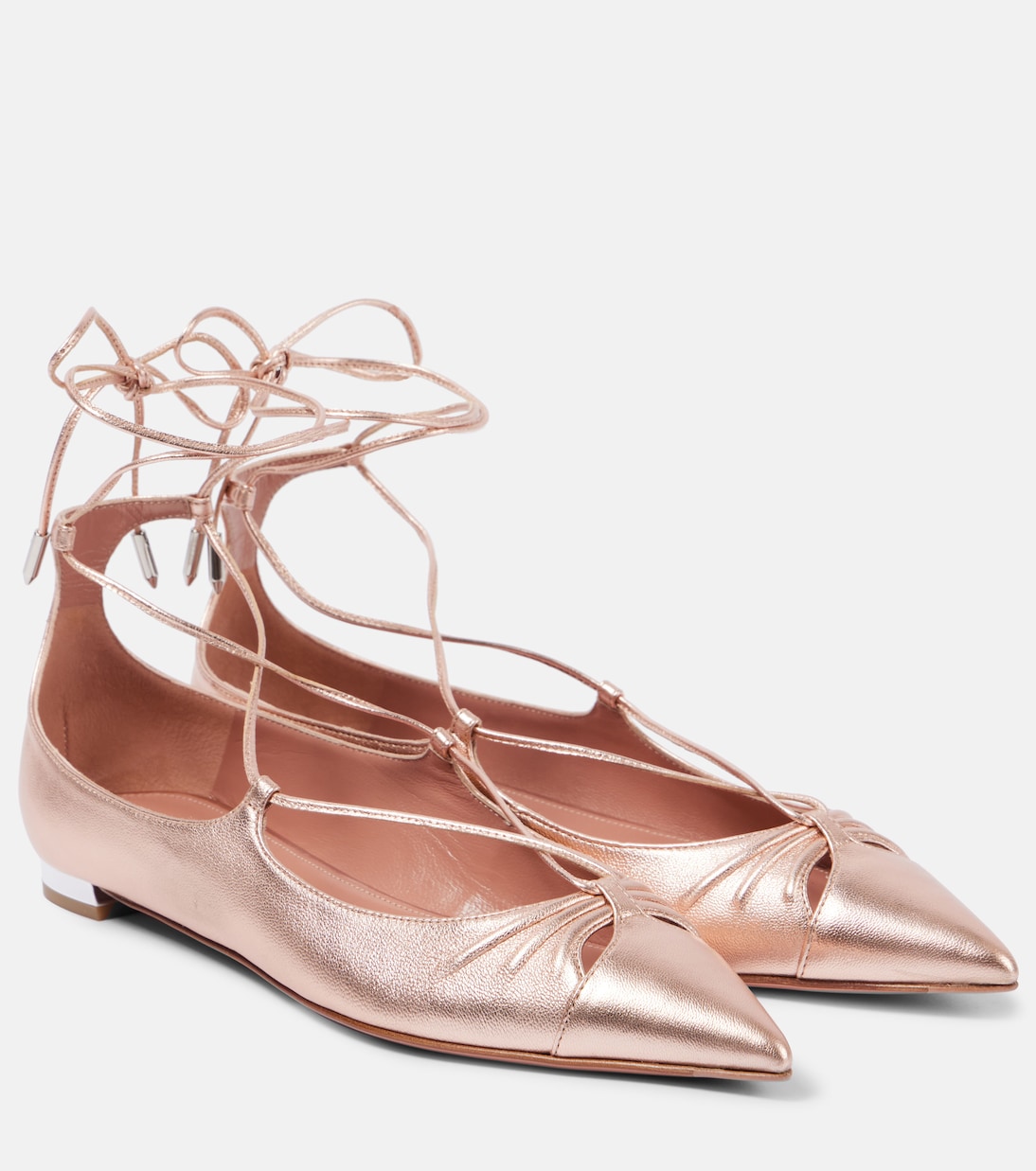 Ballerinas Gabi aus Metallic-Leder | Aquazzura