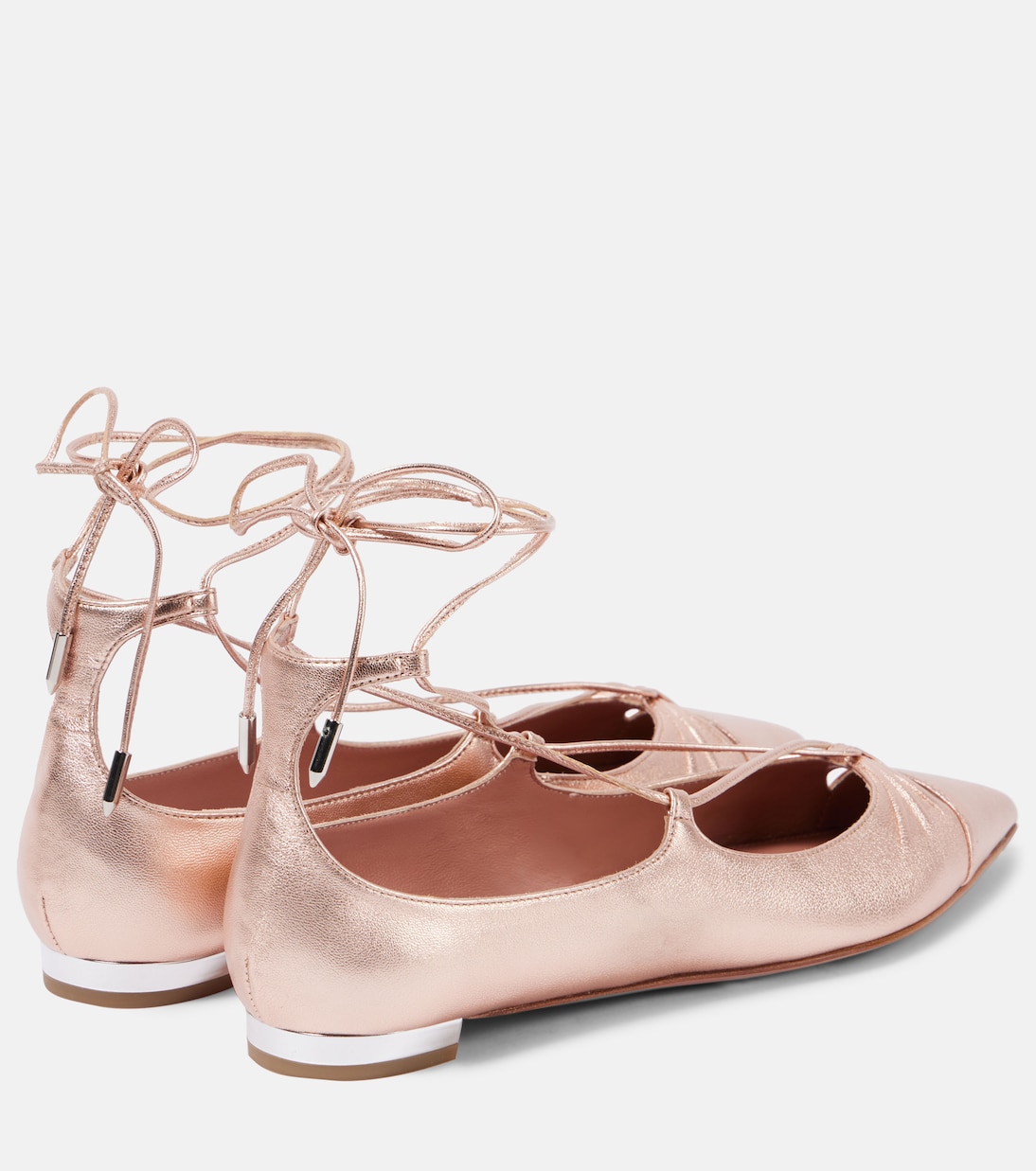 Ballerinas Gabi aus Metallic-Leder | Aquazzura