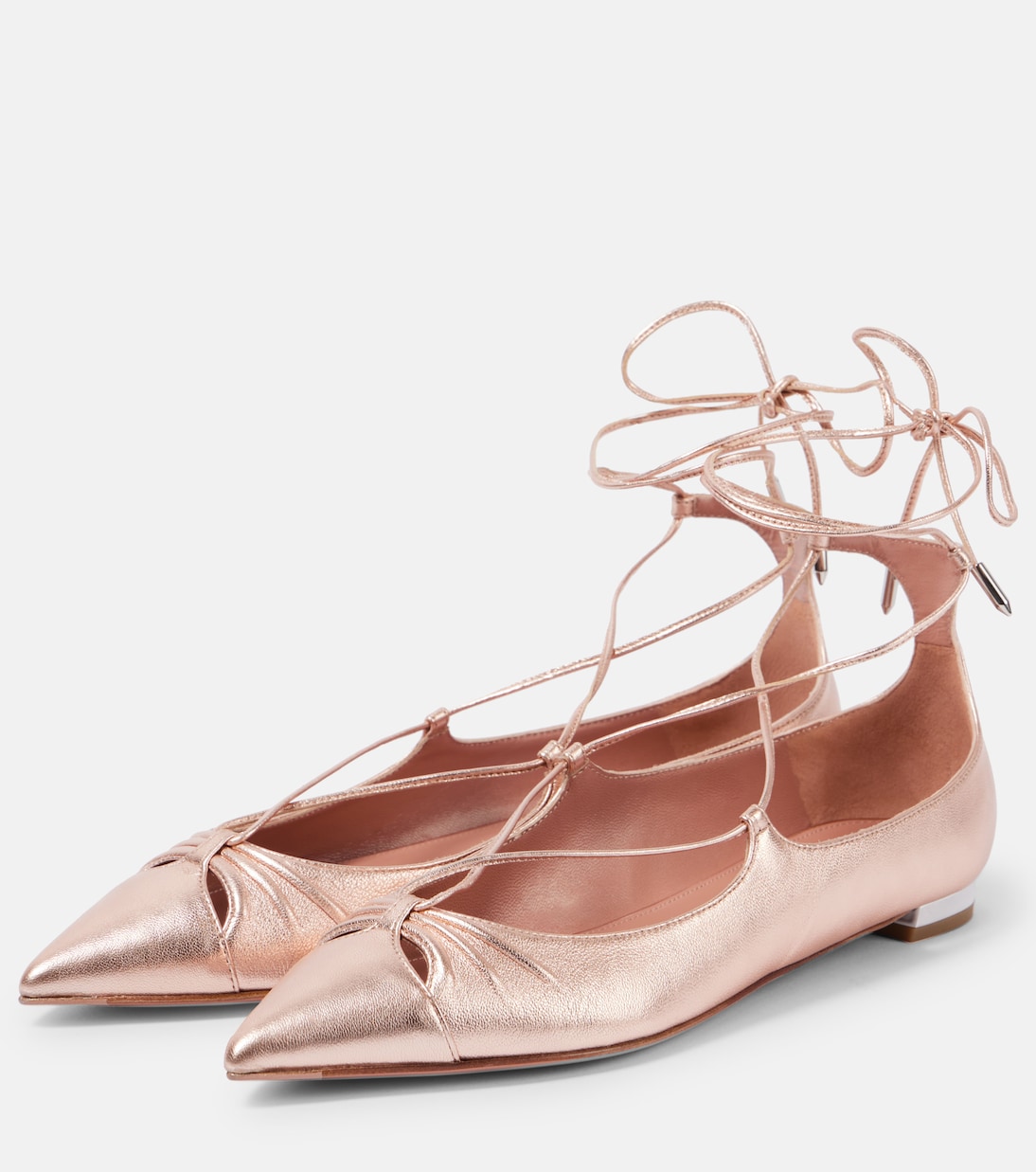 Ballerinas Gabi aus Metallic-Leder | Aquazzura