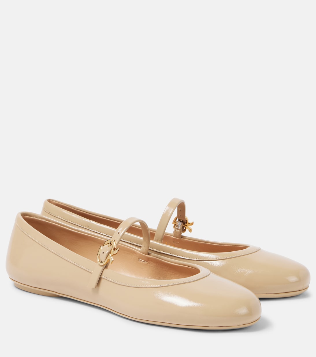Carla patent leather Mary Jane flats | Gianvito Rossi