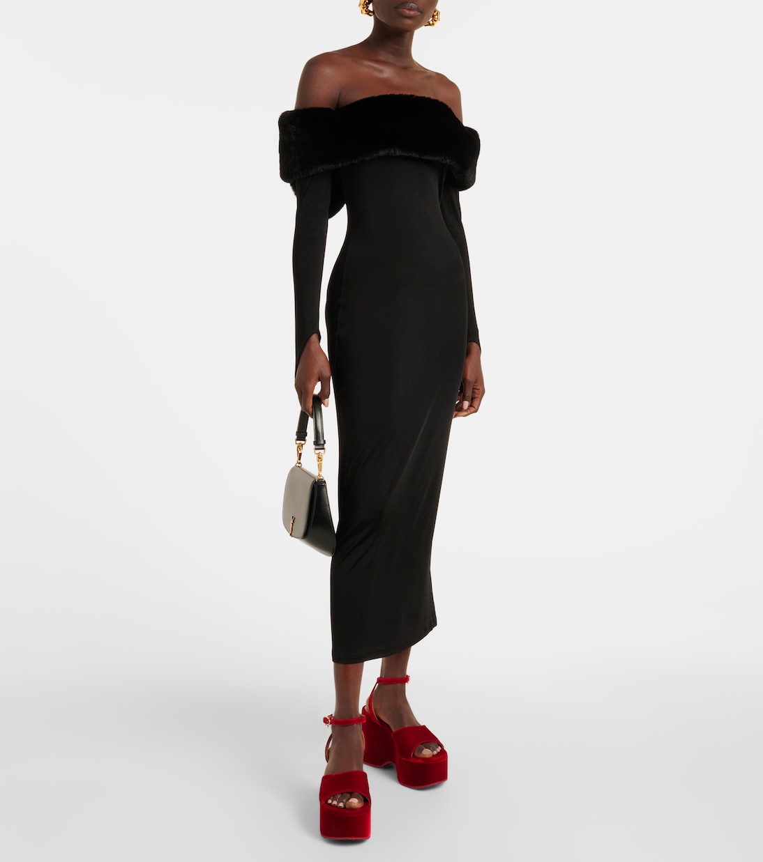 Velvet wedge sandals | Gianvito Rossi