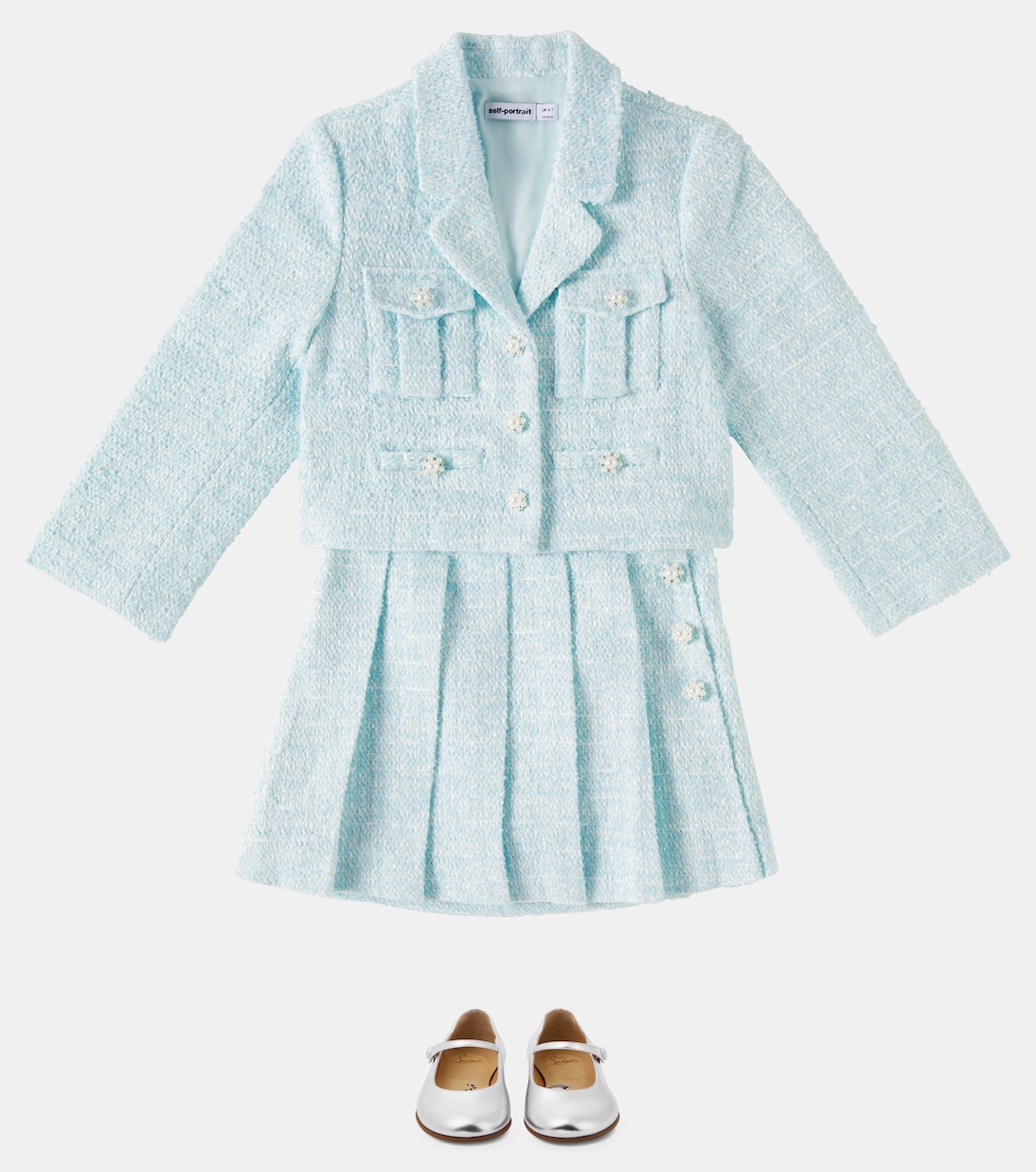 Embellished tweed jacket | Self-Portrait Kids
