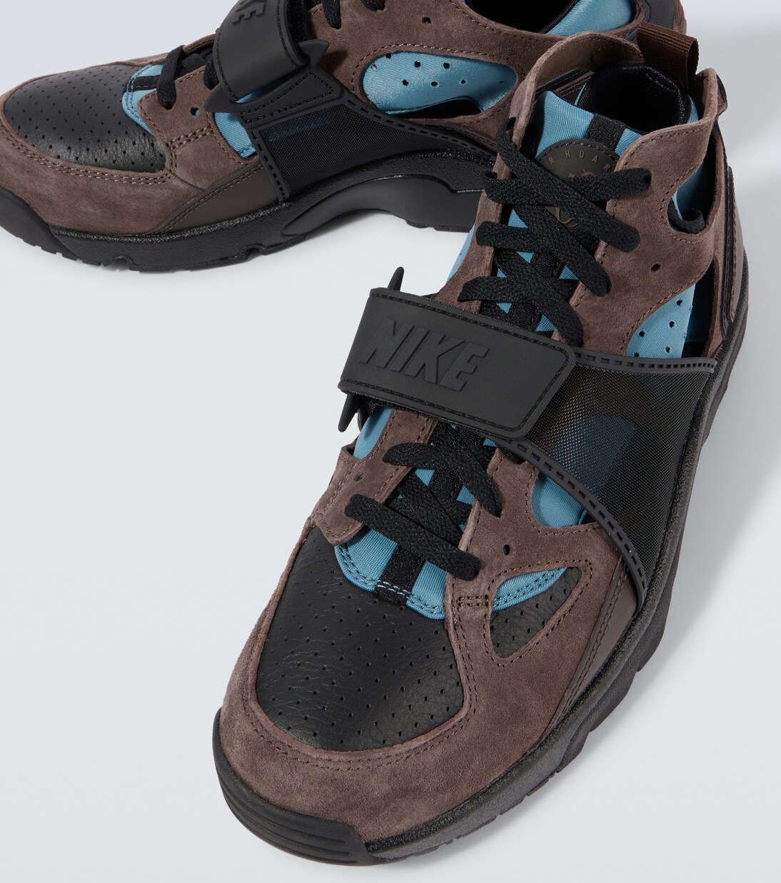 Air Trainer Huarache suede-trimmed sneakers | Nike