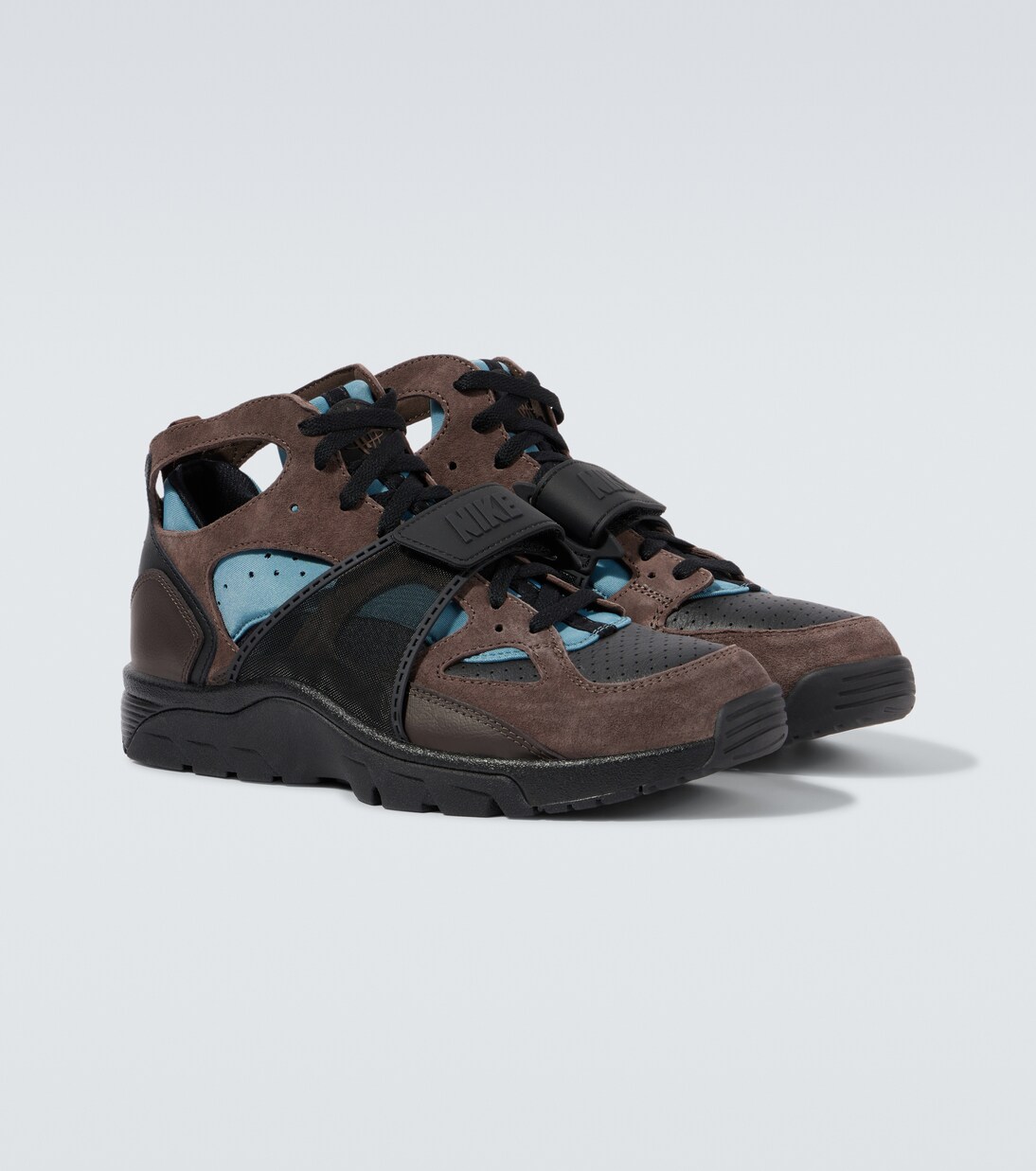 Air Trainer Huarache suede-trimmed sneakers | Nike