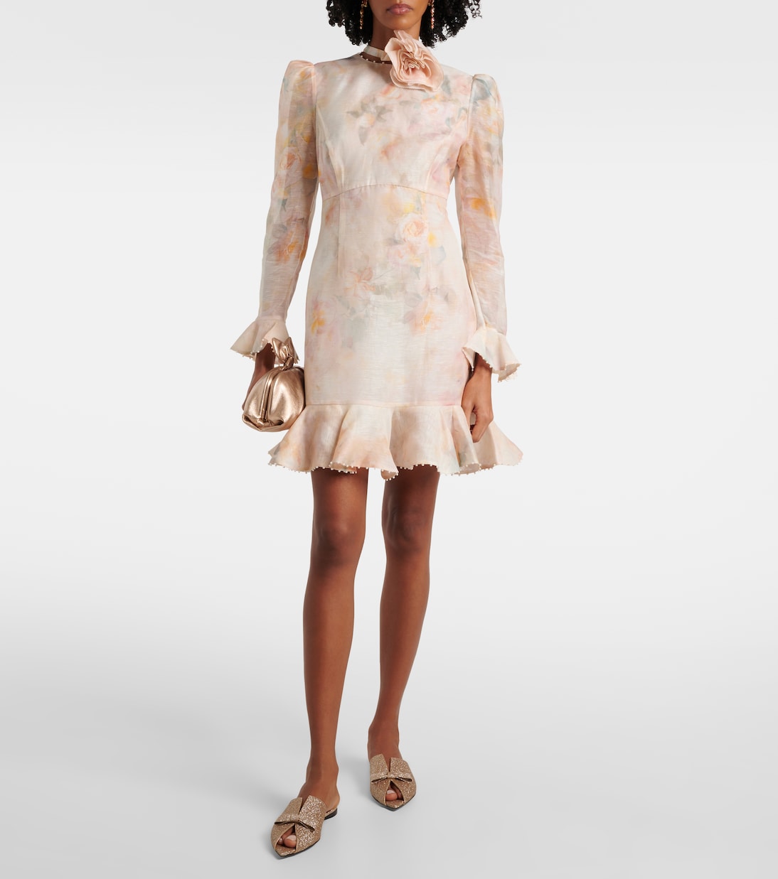 Tux glitter leather mules | Zimmermann