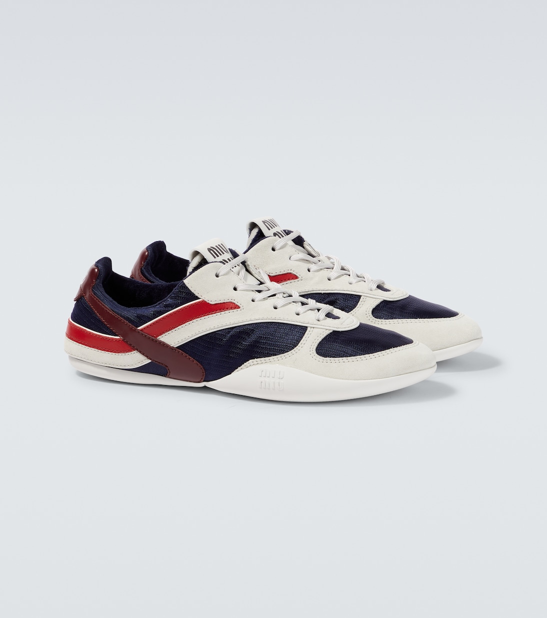 Gymnasium suede-trimmed sneakers | Miu Miu