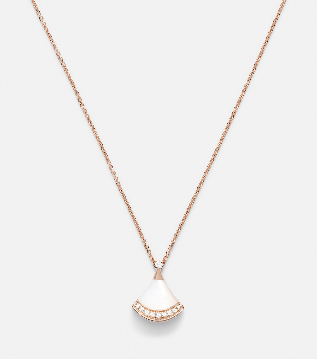 Divas' Dream 18kt rose gold necklace with mother-of-pearl diamonds | Bvlgari