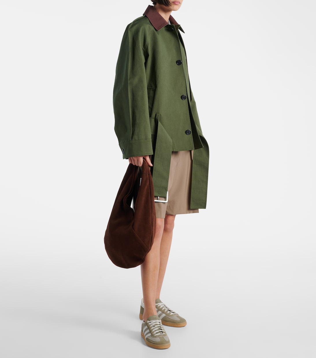 Ora Medium suede shoulder bag | Aesther Ekme