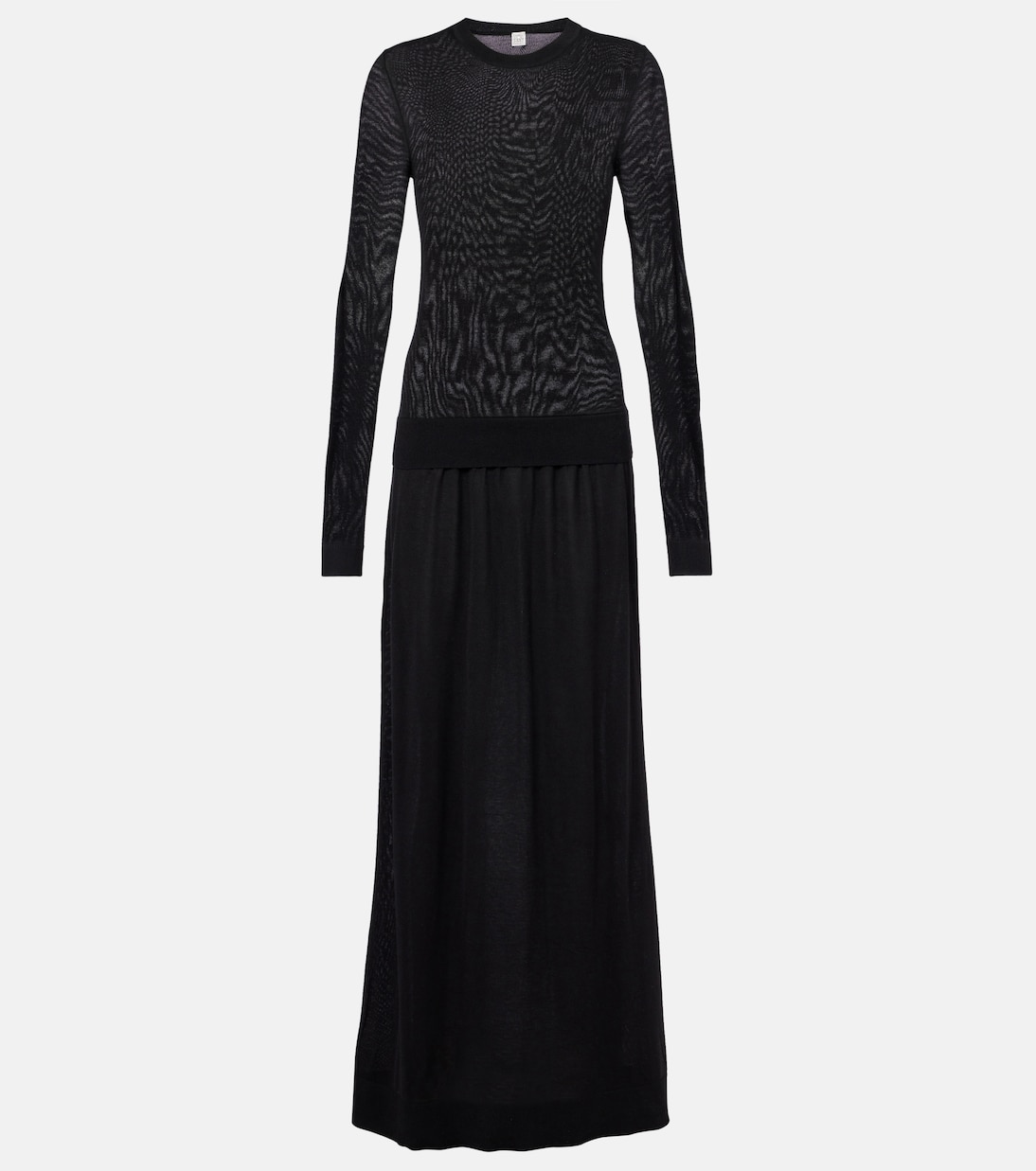 Abito lungo in cupro e seta | Toteme