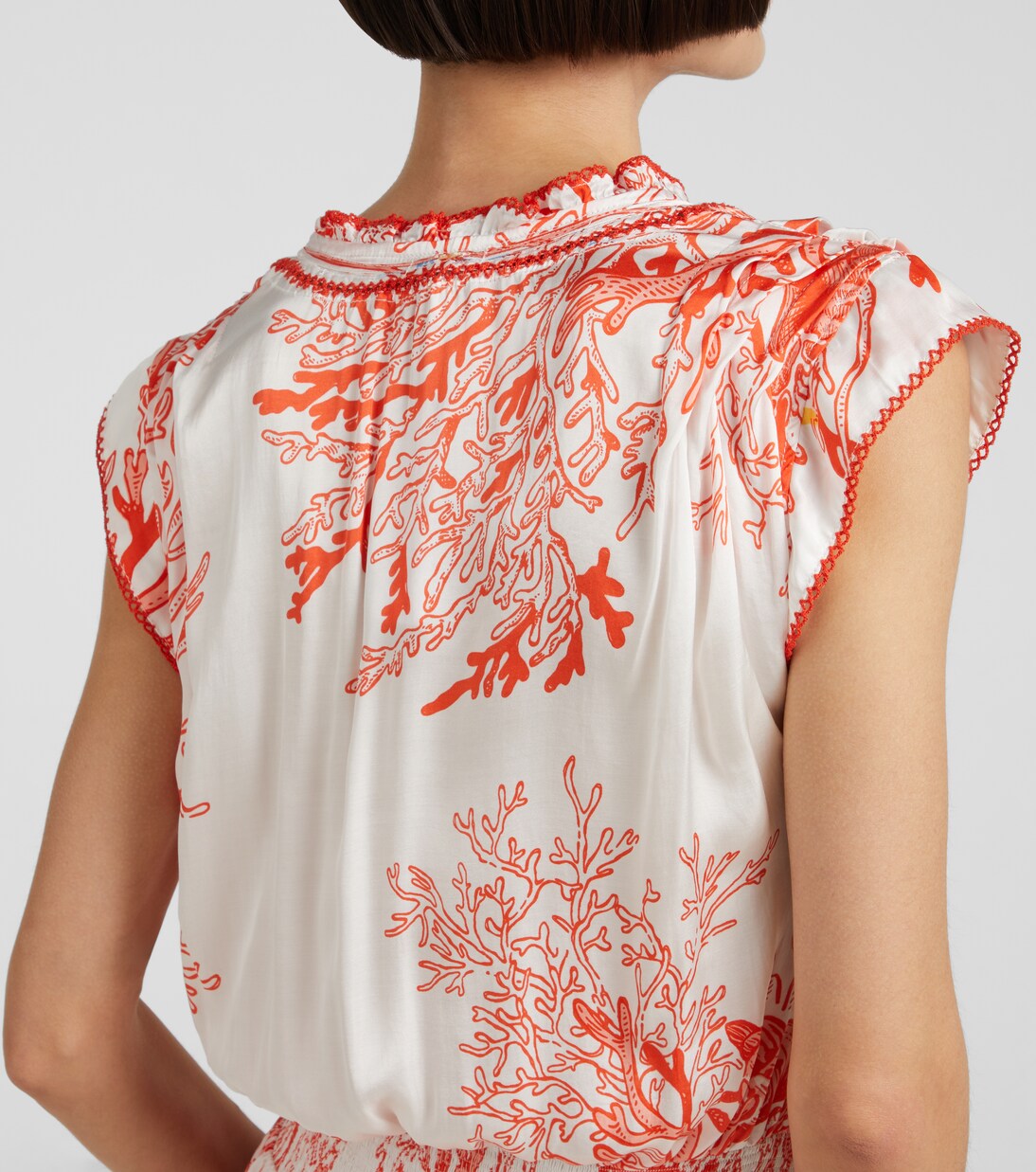 Robe Estelle imprimée en satin | Poupette St Barth