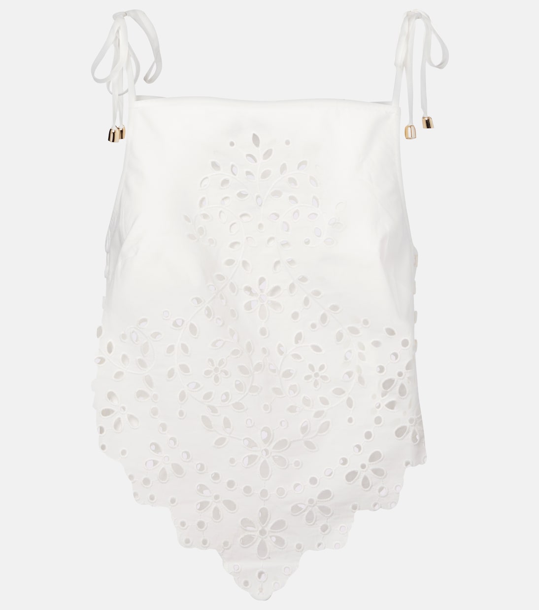 Embroidered cotton top | Self-Portrait