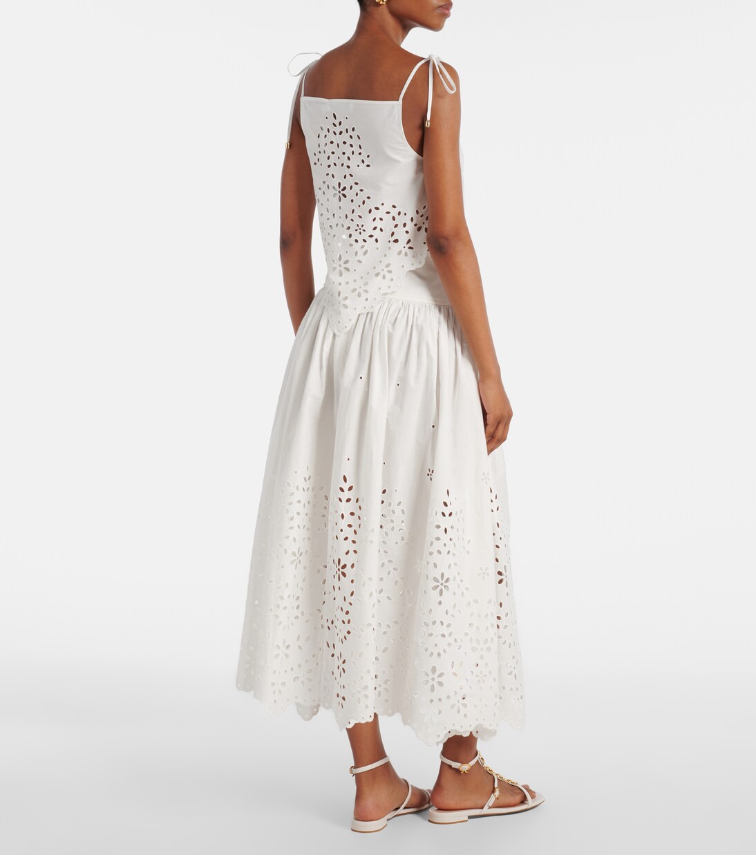 Embroidered cotton top | Self-Portrait