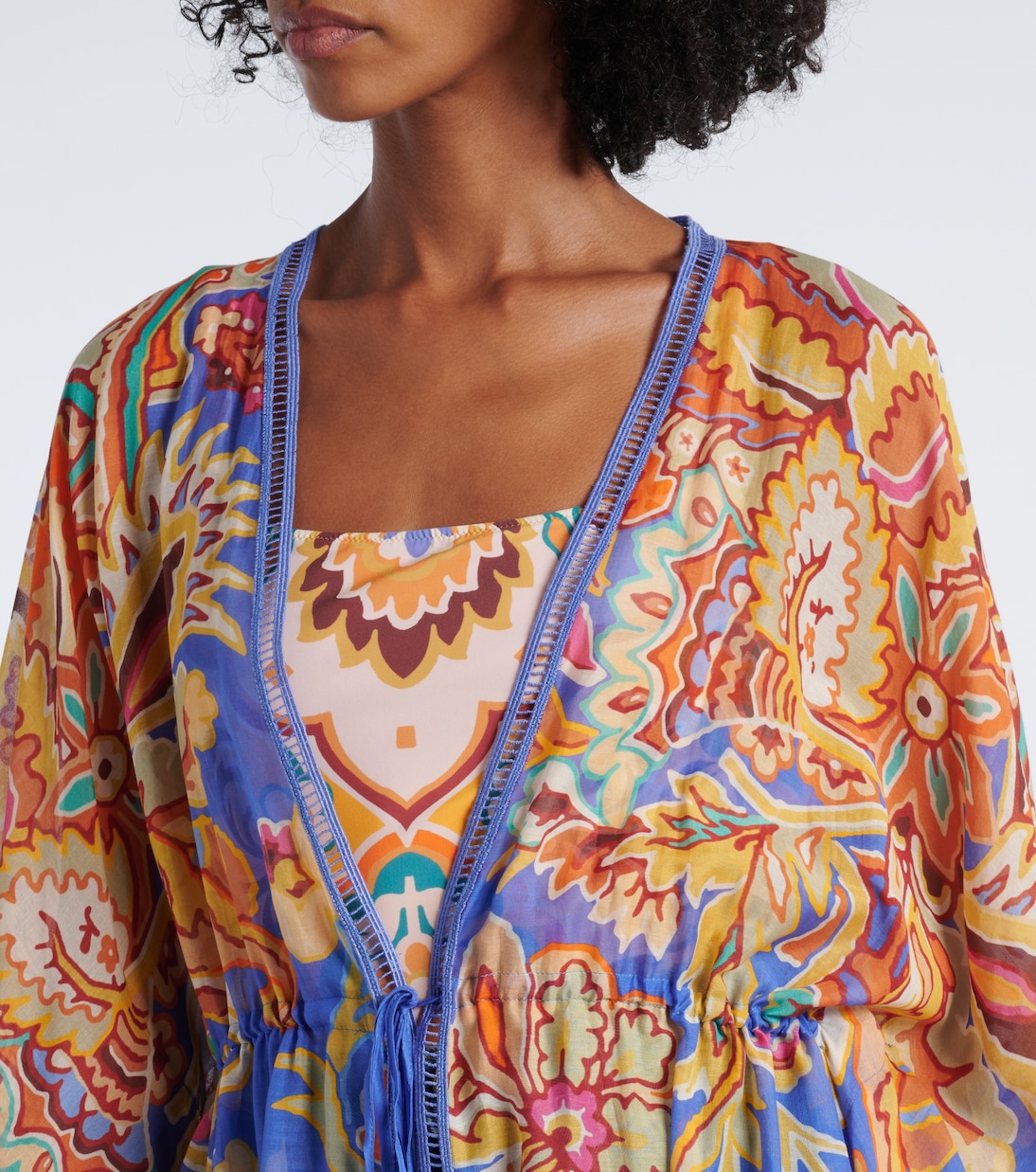 Printed cotton and silk beach cover-up | Etro