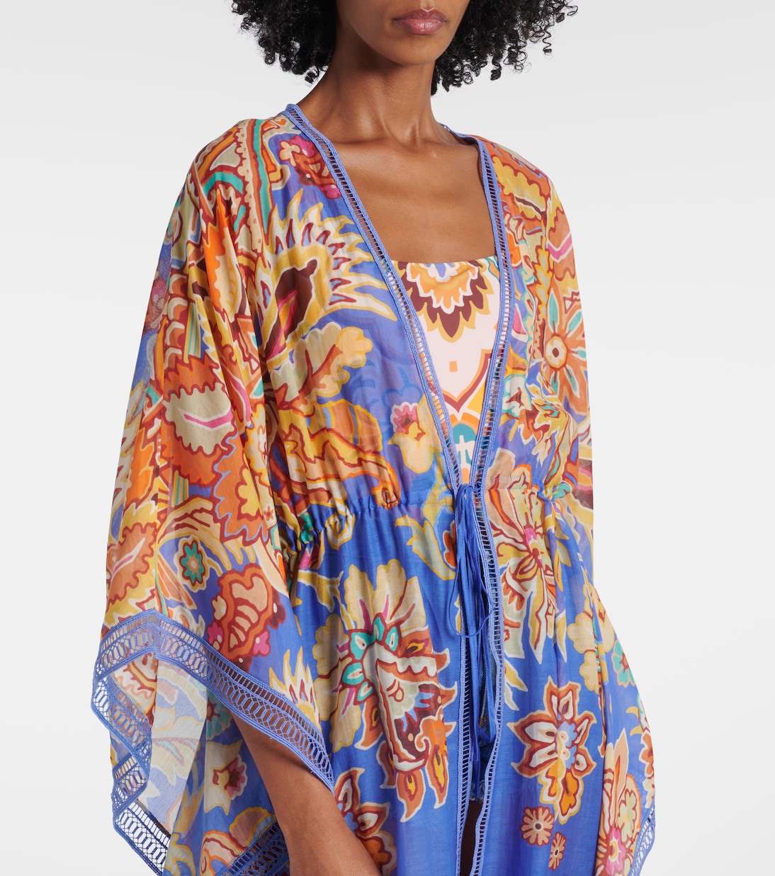 Printed cotton and silk beach cover-up | Etro