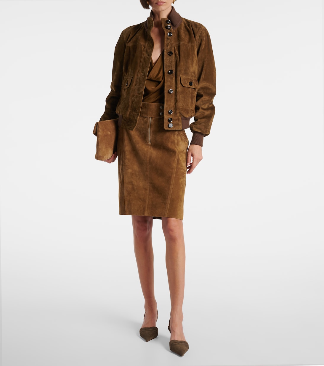 Bleistiftrock aus Veloursleder | Tom Ford