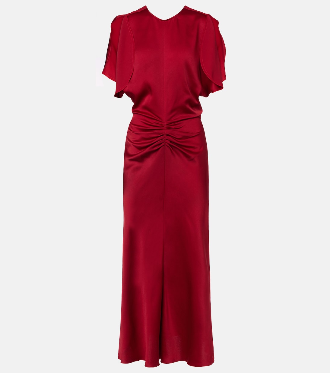 Abito midi in crêpe di raso | Victoria Beckham