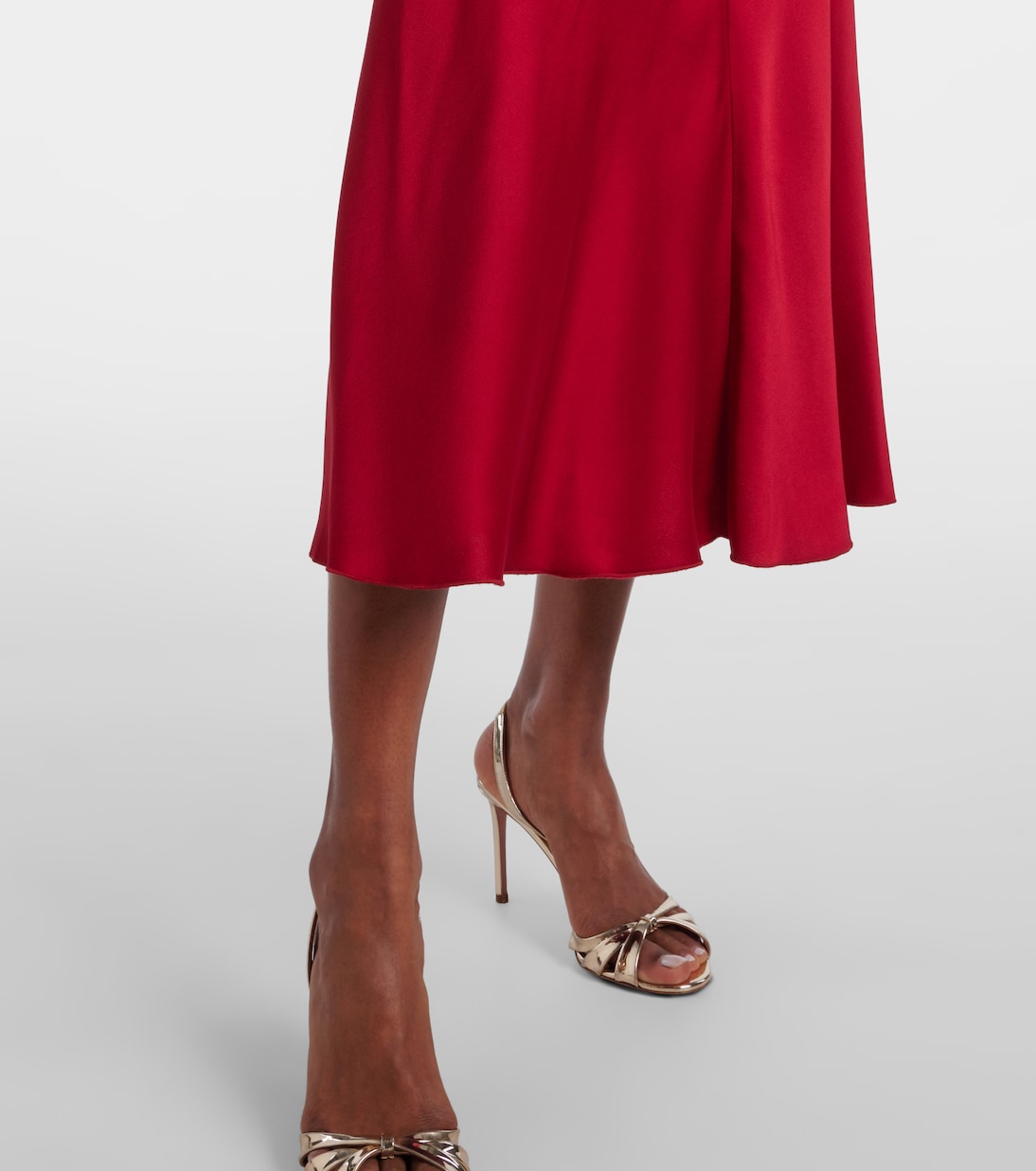 Abito midi in crêpe di raso | Victoria Beckham