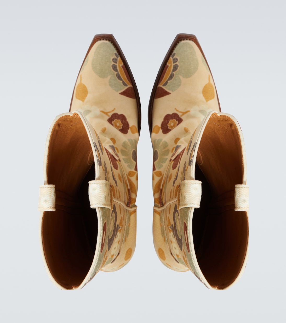 Floral canvas cowboy boots | Prada