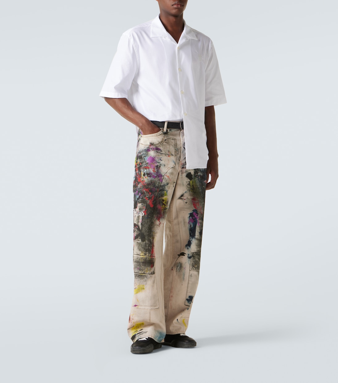 Camisa de popelín de algodón bordada | Acne Studios