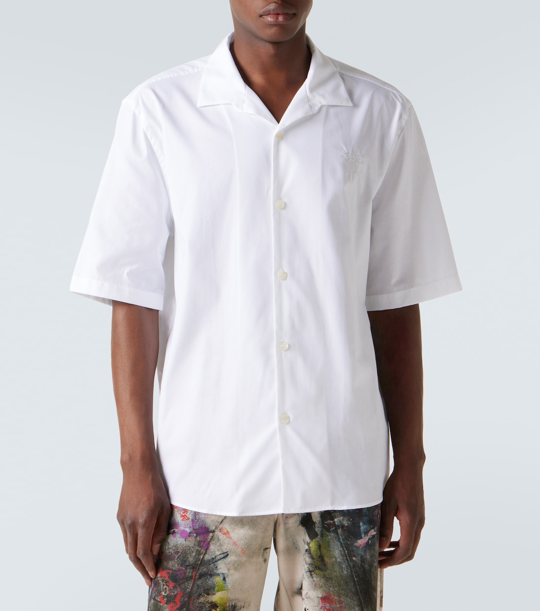 Camisa de popelín de algodón bordada | Acne Studios