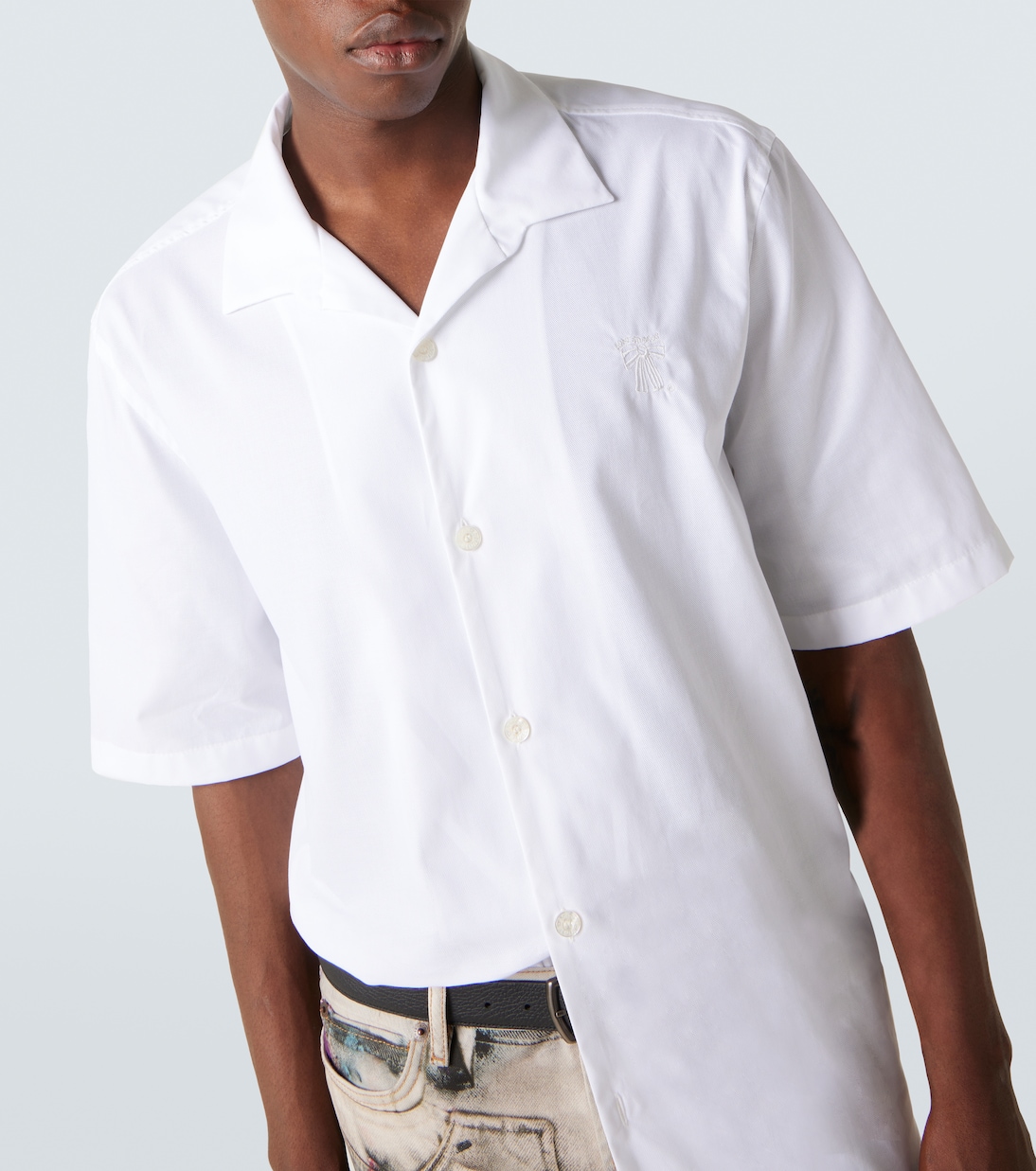 Camisa de popelín de algodón bordada | Acne Studios