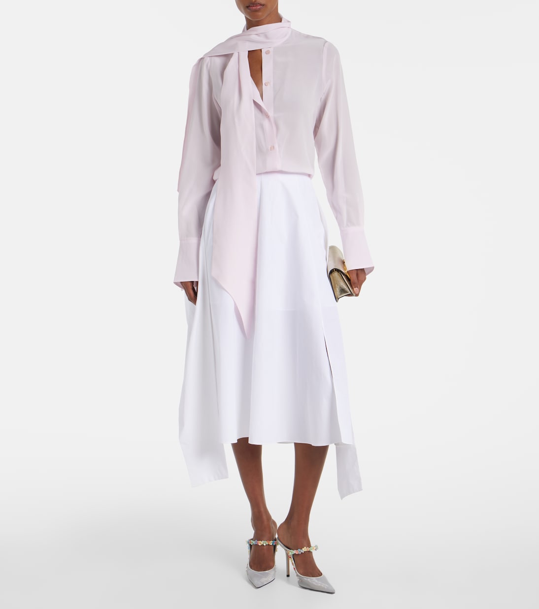 Bing Daisy 100 embellished mesh mules | Jimmy Choo