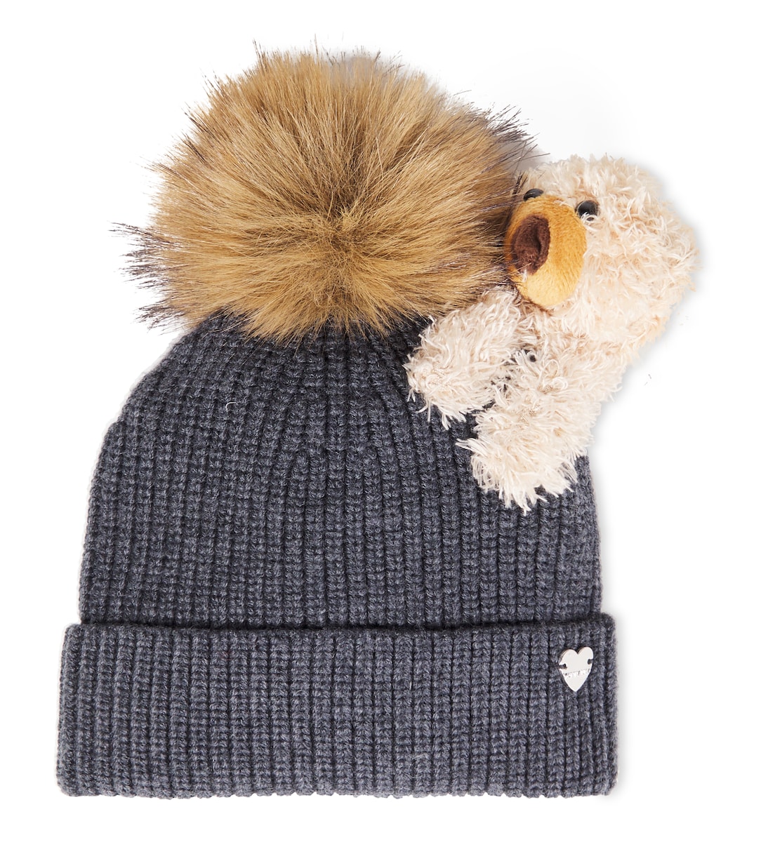 Feather-trimmed wool beanie | Monnalisa