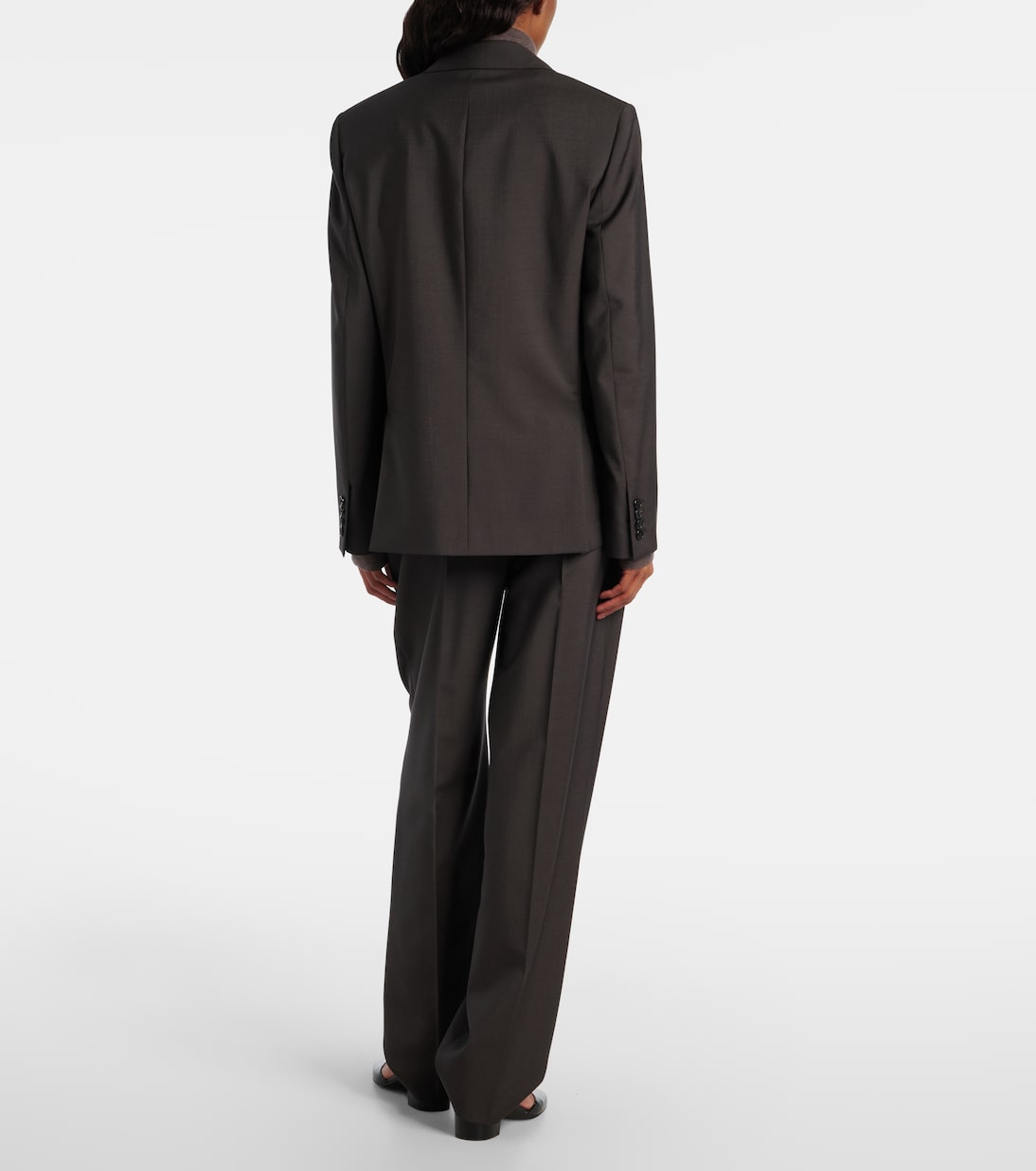 High-Rise-Hose Mikkela aus Wolle und Mohair  | The Row