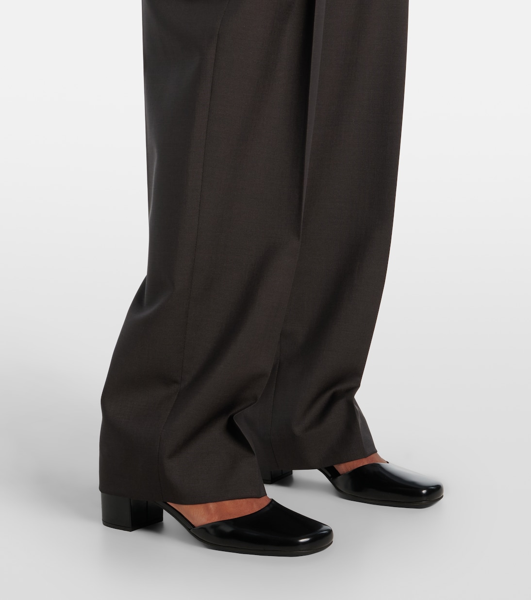 High-Rise-Hose Mikkela aus Wolle und Mohair  | The Row